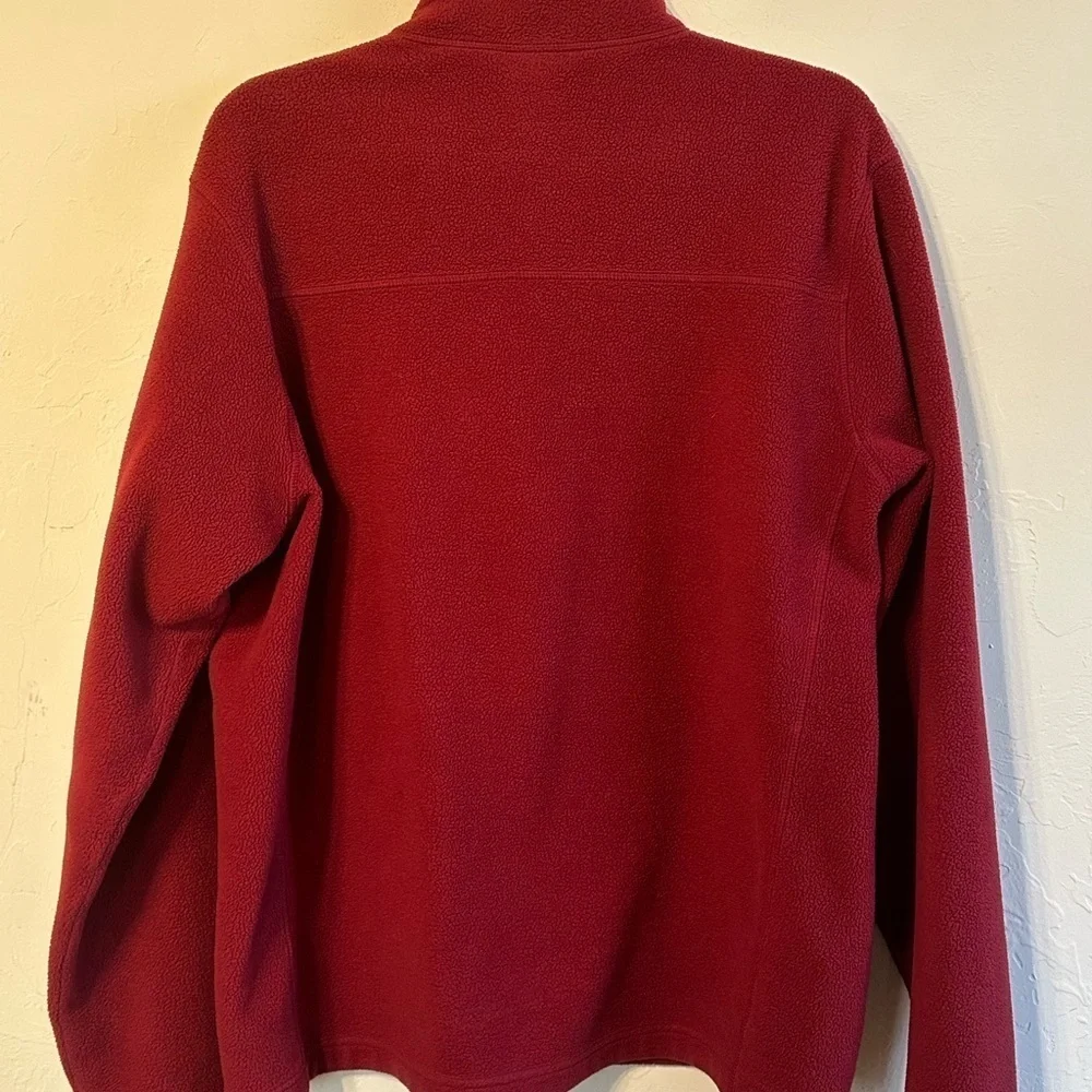 The North Face Classic Cozy Red Fleece 1/2 Zip Pullover Sz L